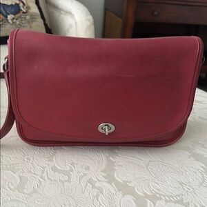Coach Red Leather Crossbody Bag
